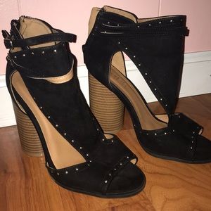 Black studded heals